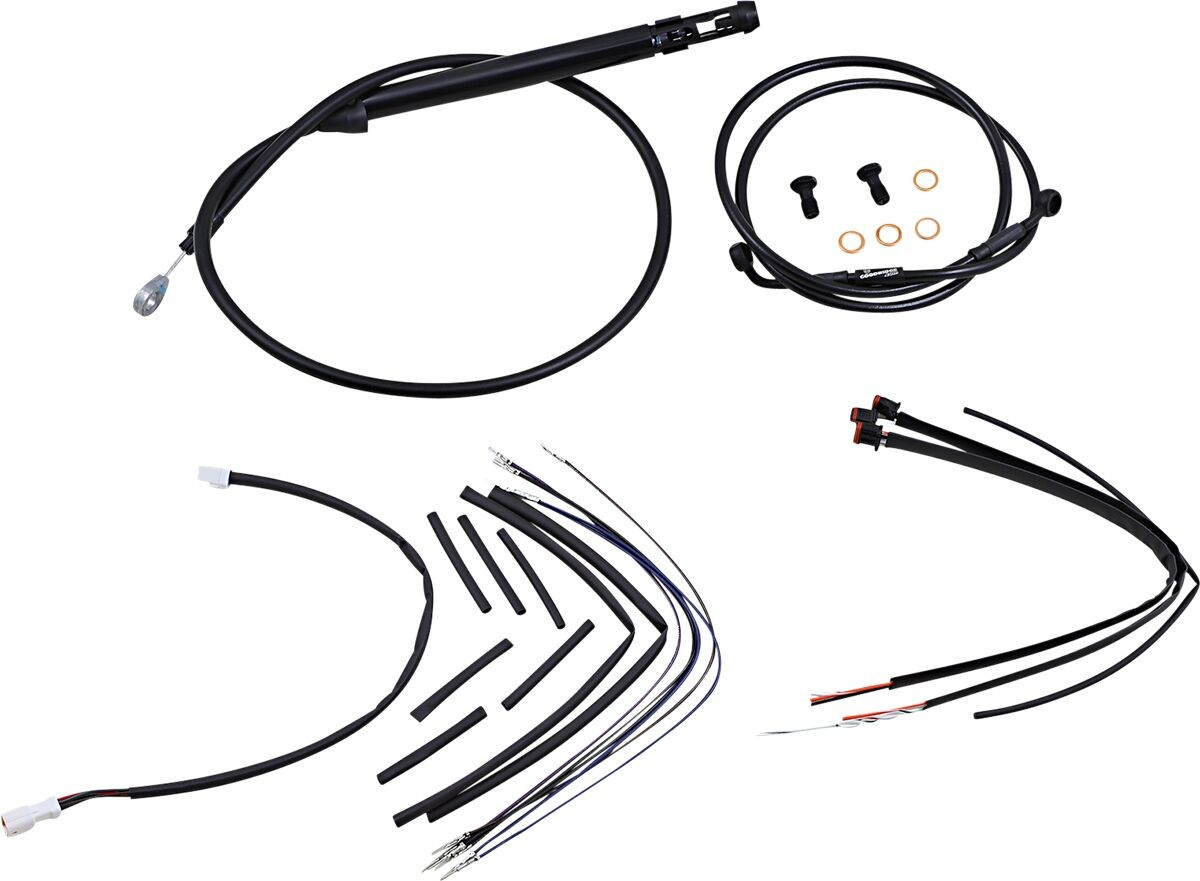 Burly Brand Black Vinyl Jail Bar Cable Kit For 12