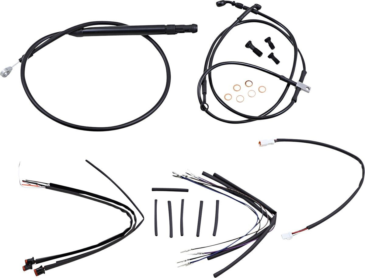 Burly Brand Black Vinyl Jail Bar Cable Kit For 14