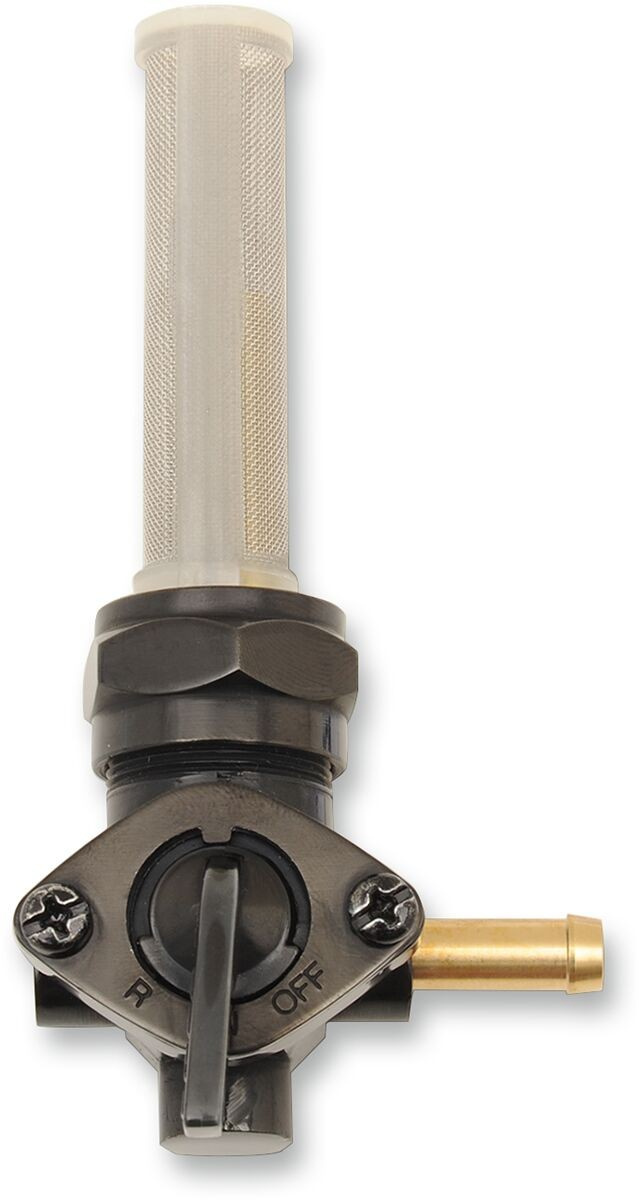 Drag Specialties Petcock 22Mm Right 90° Black Petcock Blk 22Mm Right