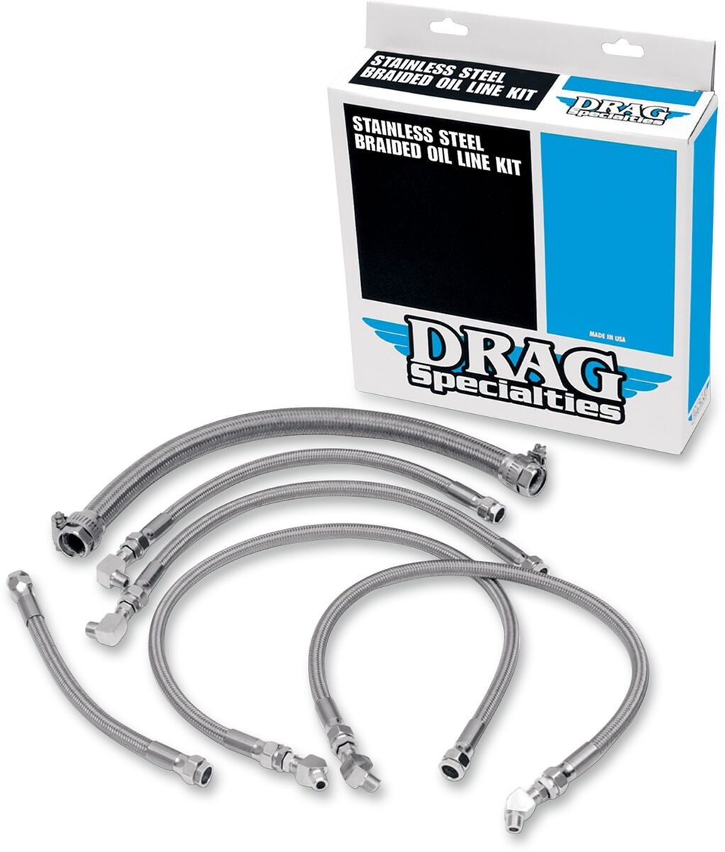 Drag Specialties Oil Line Kit Stainless Steel Ss Oil Line Kit87-89 St