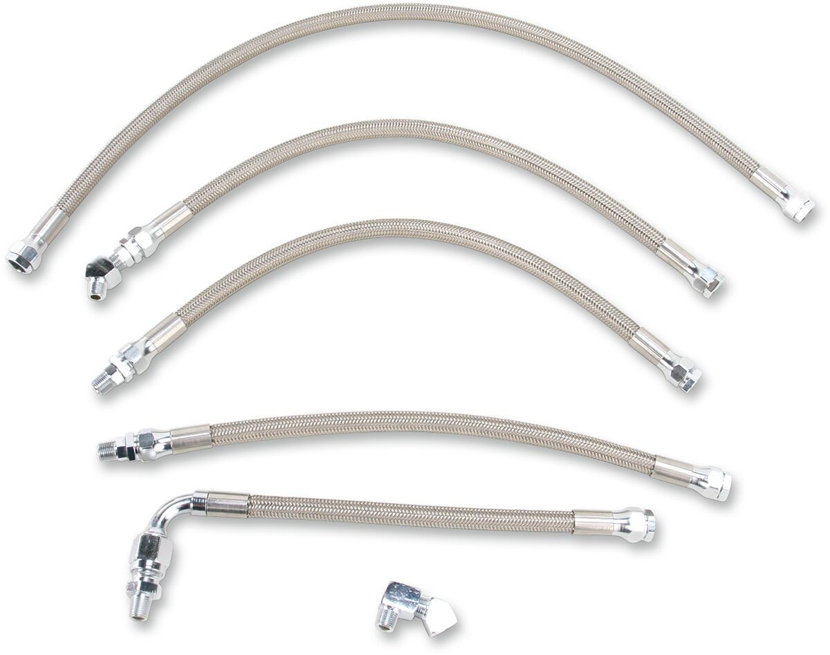 Drag Specialties Oil Line Kit Stainless Steel Ss Oil Line Kit 91-94 Fx
