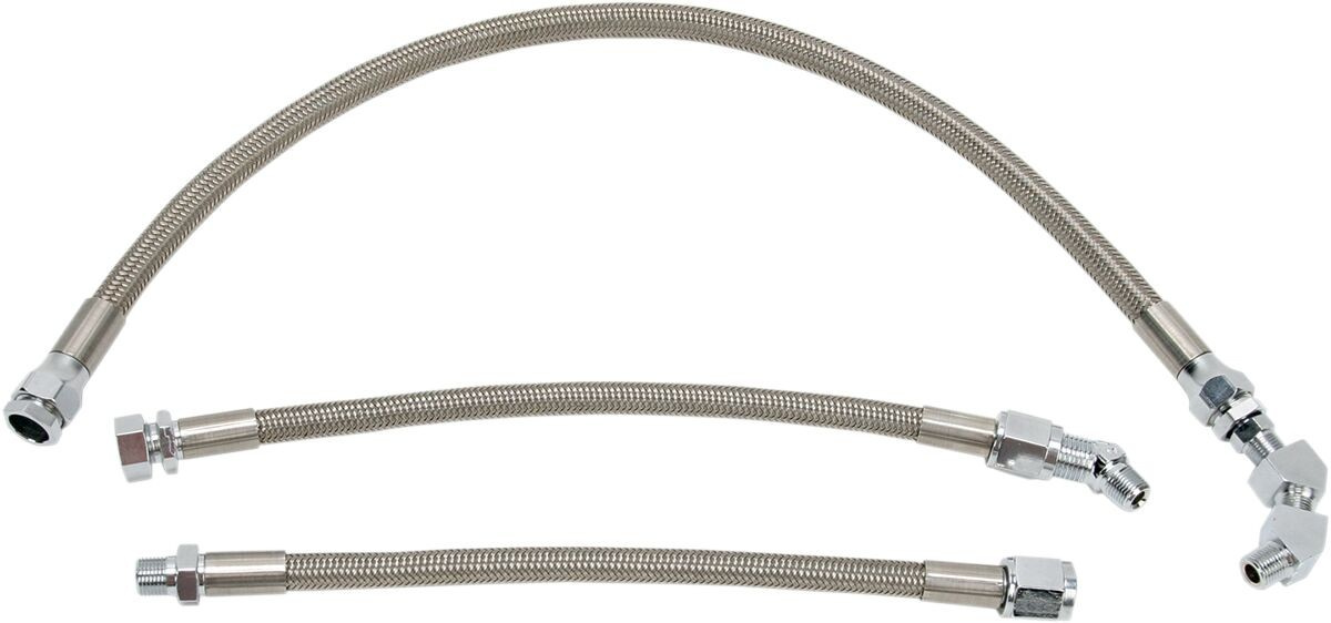 Drag Specialties Oil Line Kit Stainless Steel Ss Oil Line Kit 94-02 Xl