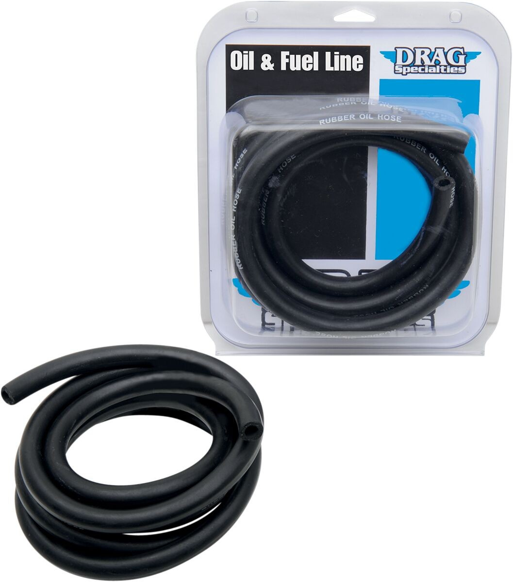 Drag Specialties Oil Line Black Rubber 3/8