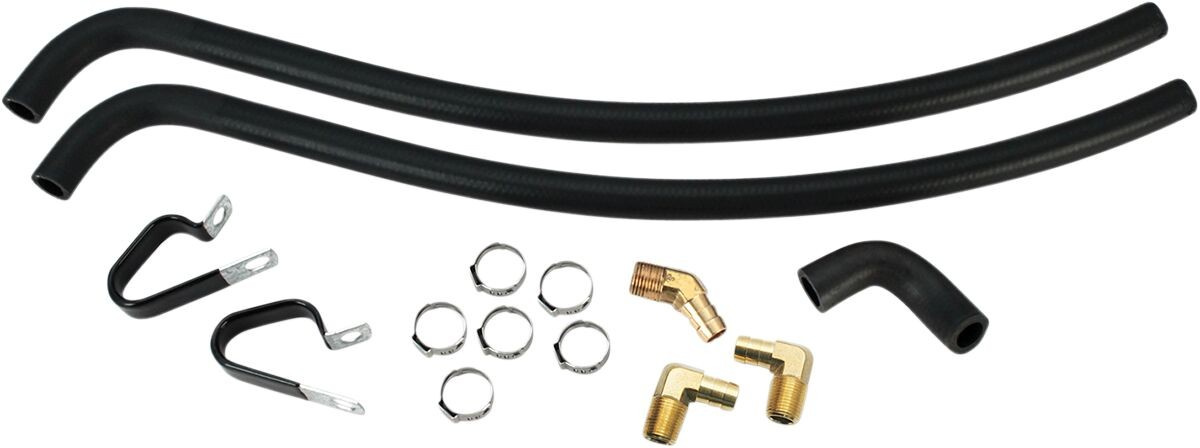 S&S Cycle Oil Line Kit For T2 Long Block Engines Oil Line Install Kit