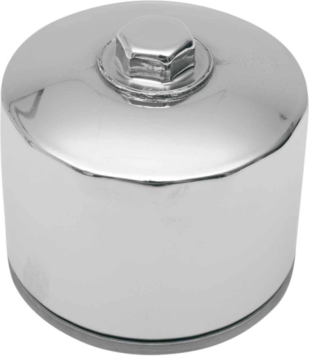 Drag Specialties Oil Filter W/ Nut Chrome Chr Oil Fltr W/Nut L82-86