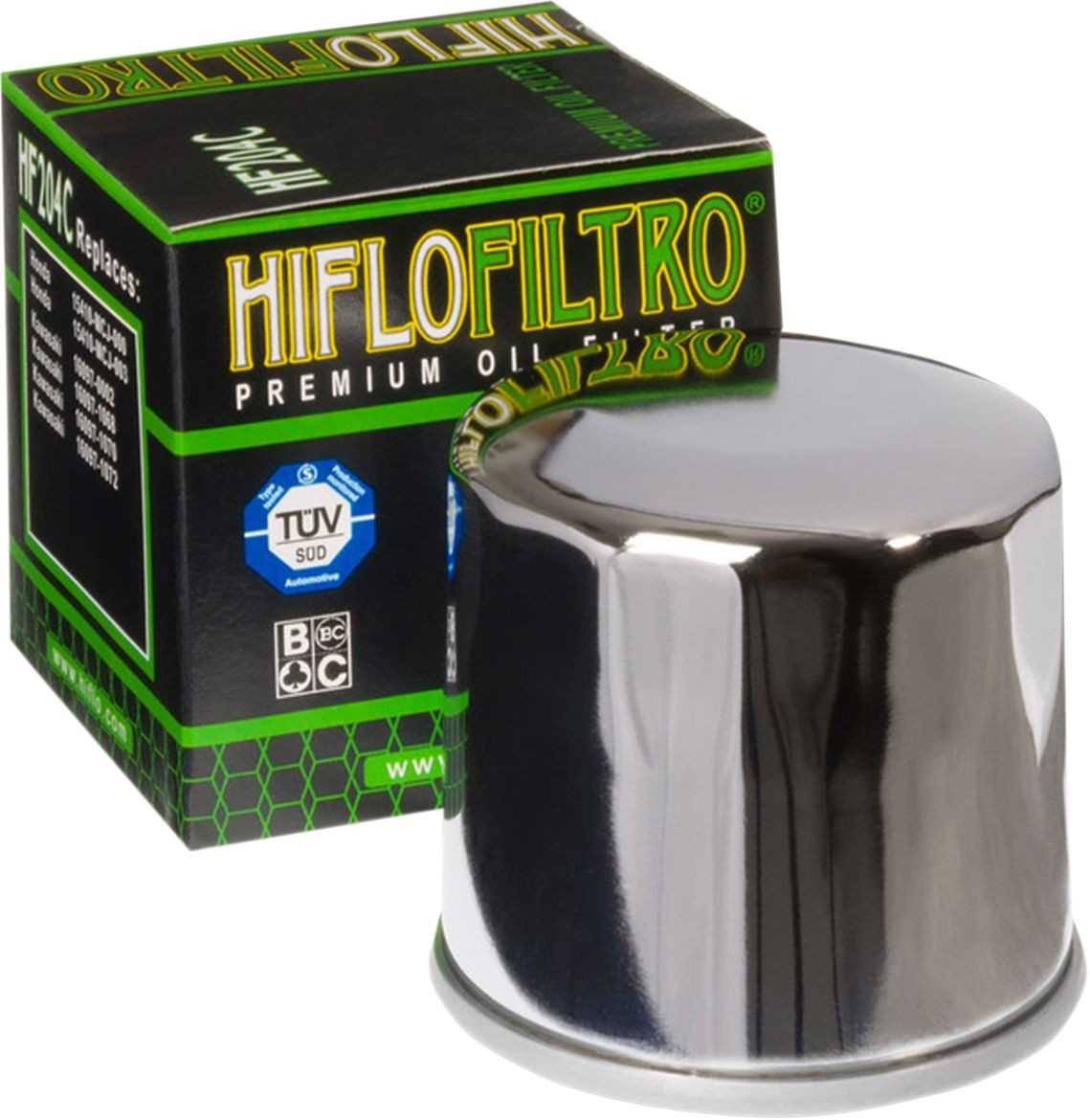 Hiflofiltro Oil Filter Spin-On Paper Chrome Filter Oil Hf204 Chrome