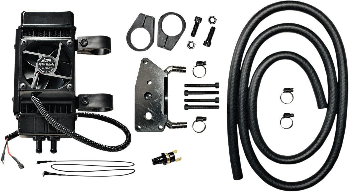 Jagg Oil Coolers Oil Cooler System Kit Fan Assisted Ten Row Wide Line