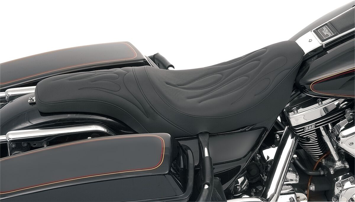 Drag Specialties Seats Seat Predator Rear 2-Up Vinyl Black Seat Pred F