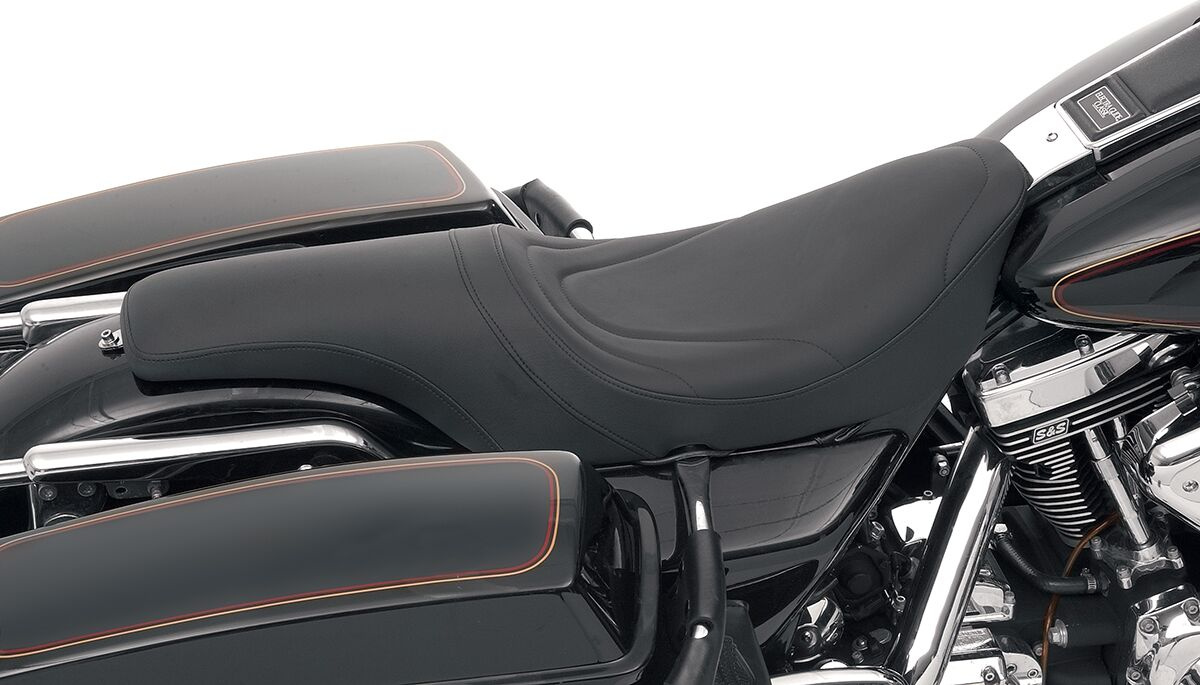 Drag Specialties Seats Seat Predator Rear 2-Up Vinyl Black Seat Predat