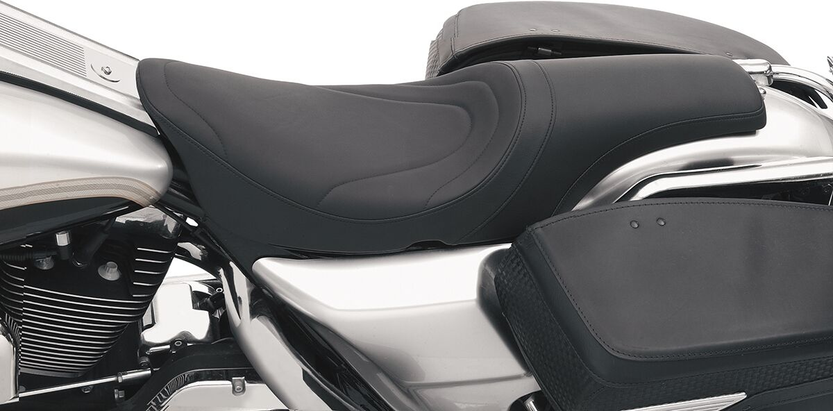 Drag Specialties Seats Seat Predator Rear 2-Up Vinyl Black Seat Predat