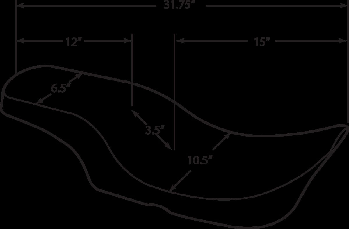 Drag Specialties Seats Seat Spoon Style Front | Rear Smooth Vinyl Blac