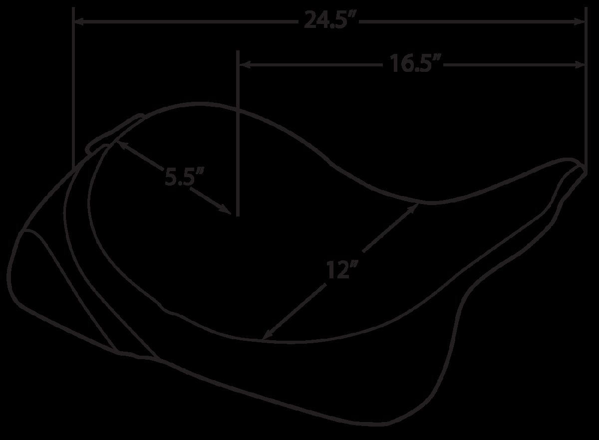 Drag Specialties Seats Seat Solo Front Solo Vinyl Black Seat Solo Dbr