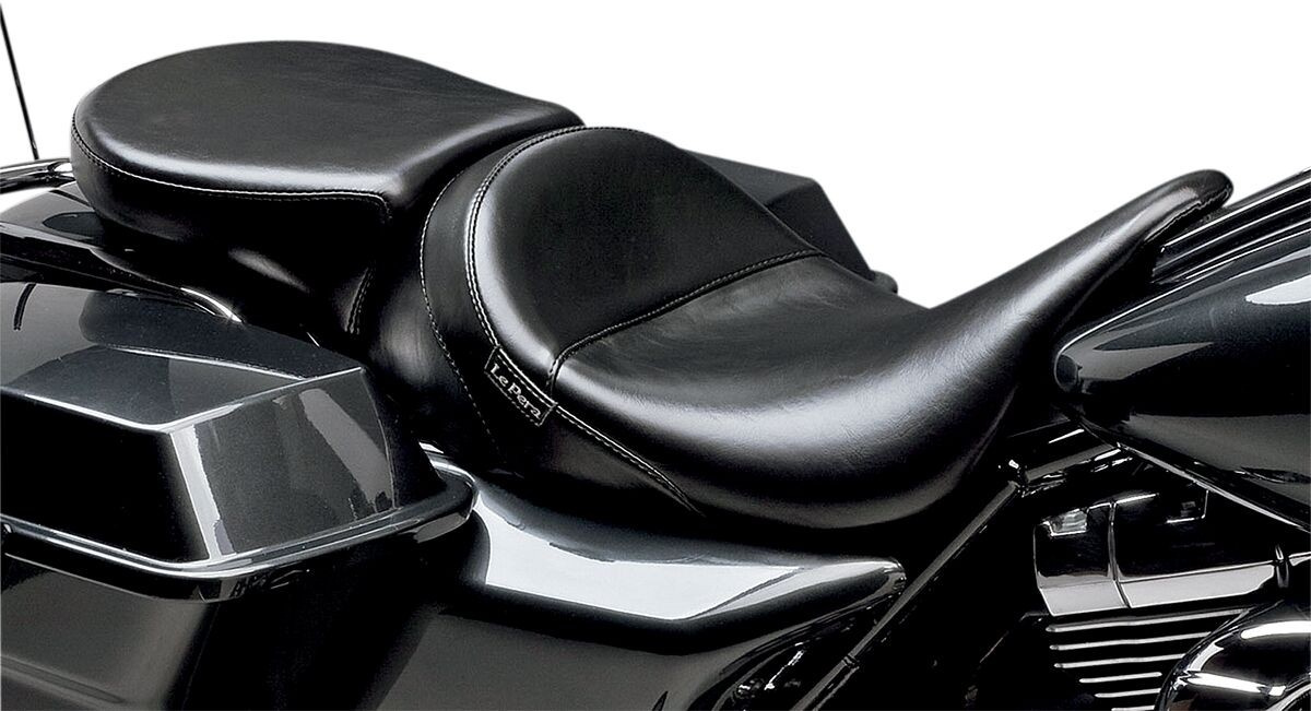 Le Pera Pillion Pad Aviator Wide Smooth Rear Black Seat Pillion Wide 0
