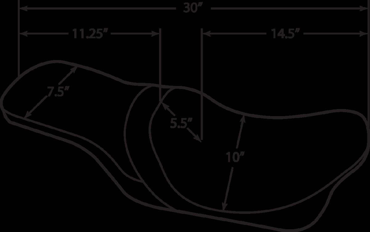 Drag Specialties Seats Seat Predator Rear Smooth Vinyl Black Seat Pred