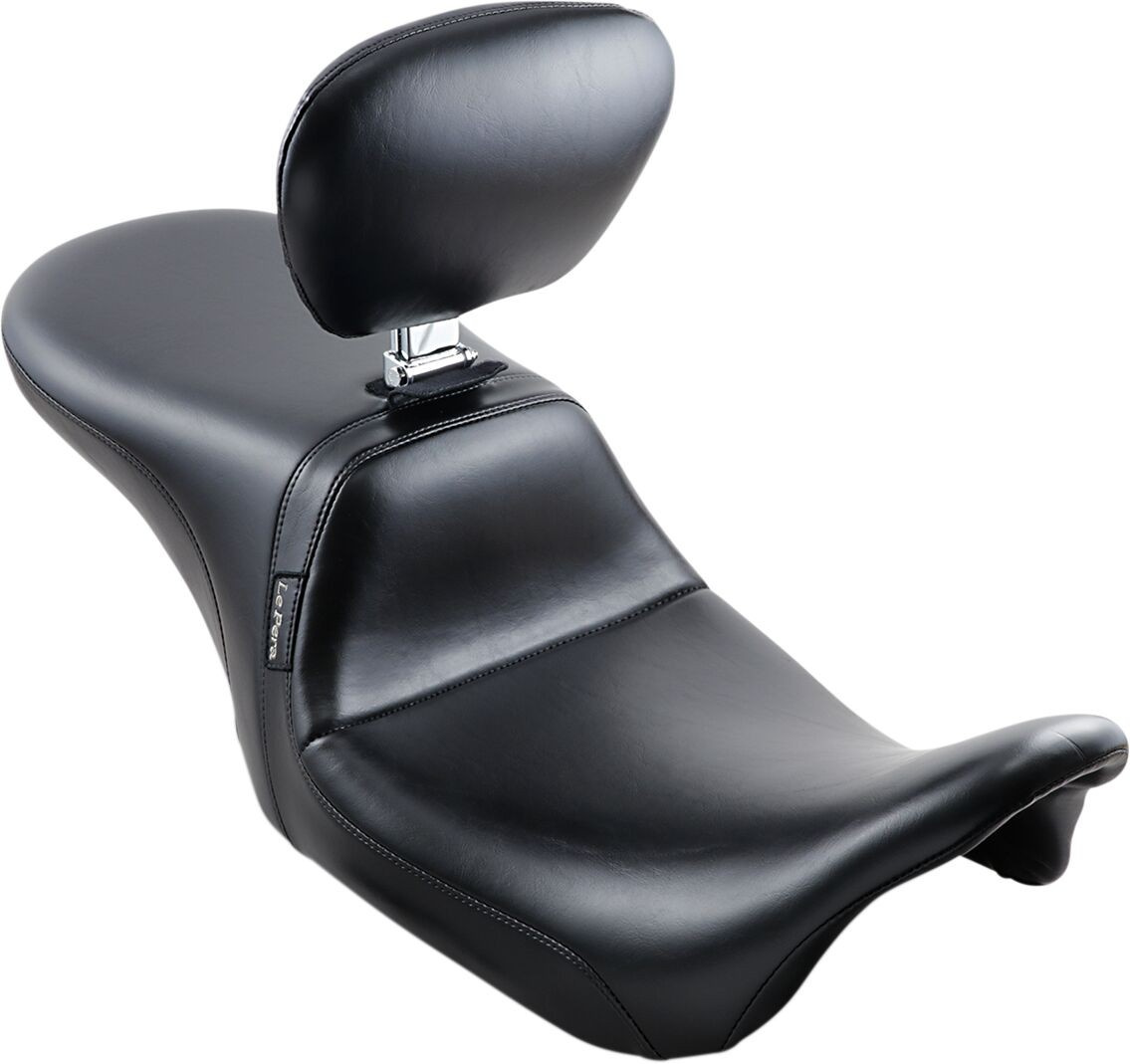 Le Pera Seat Daytona 2-Up Smooth With Driver Backrest Black Seat Dytna