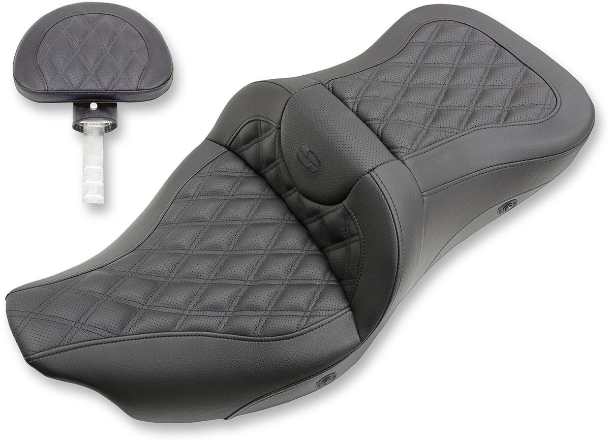 Saddlemen 2-Up Heated Seat Road Sofa Ls Heated Front|Rear Leather|Sadd