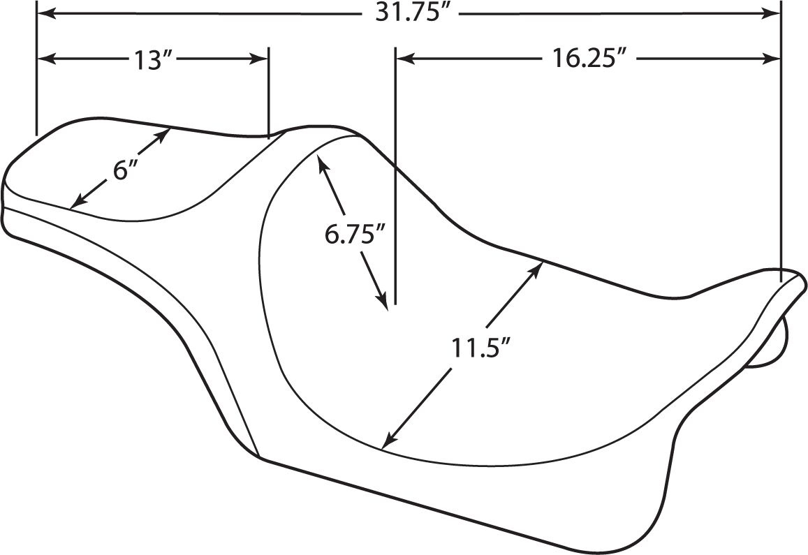 Drag Specialties Seats Seats Predator Iii Smooth Vinyl Black Seat Pred
