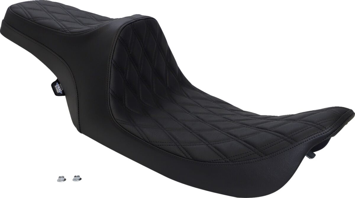 Drag Specialties Seats Seats Predator Iii Double Diamond Vinyl Black/B
