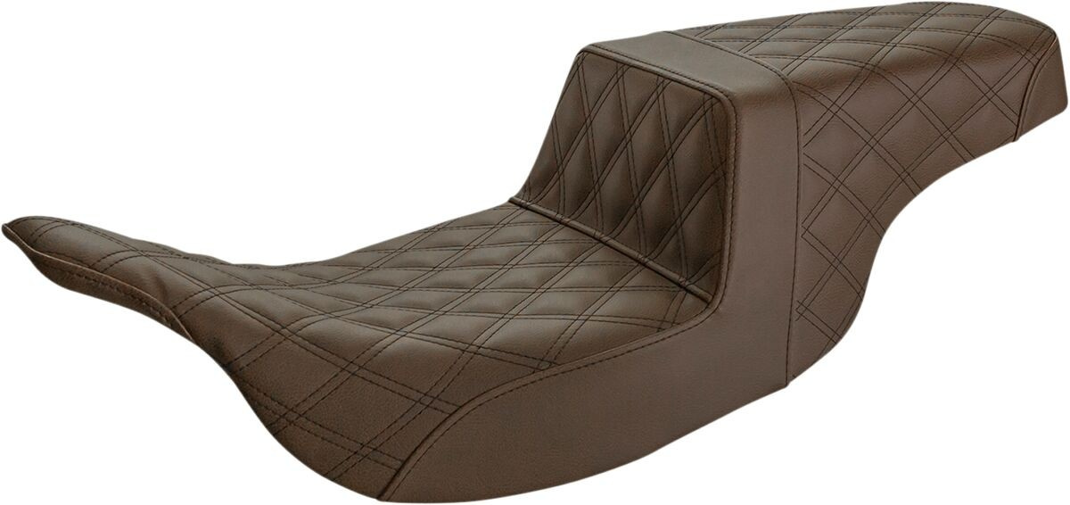 Saddlemen Step Up Seat - Lattice Stitched - Brown Seat Step Up Ls Brow
