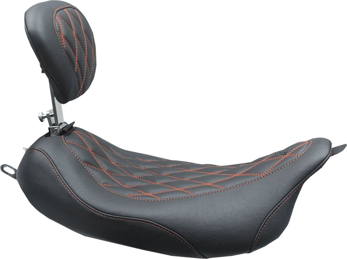 Mustang Seat Wdtrpr Dbr Dd Bl/Rd Seat Wide Tripper - Fl 08-Up -