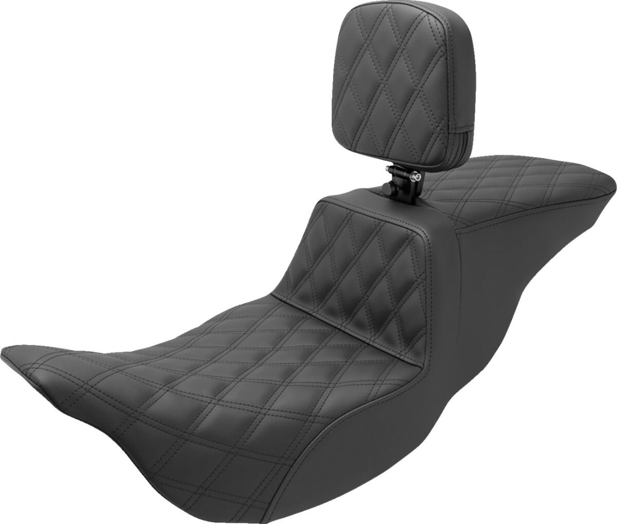 Saddlemen Tour Step Up Seat - Rider Backrest - Full Lattice Stitch - F