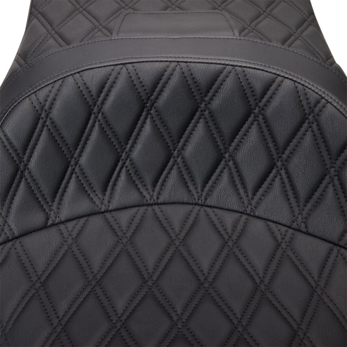 Drag Specialties Seats Seat Freedom Vinyl Double Diamond Black Stitch