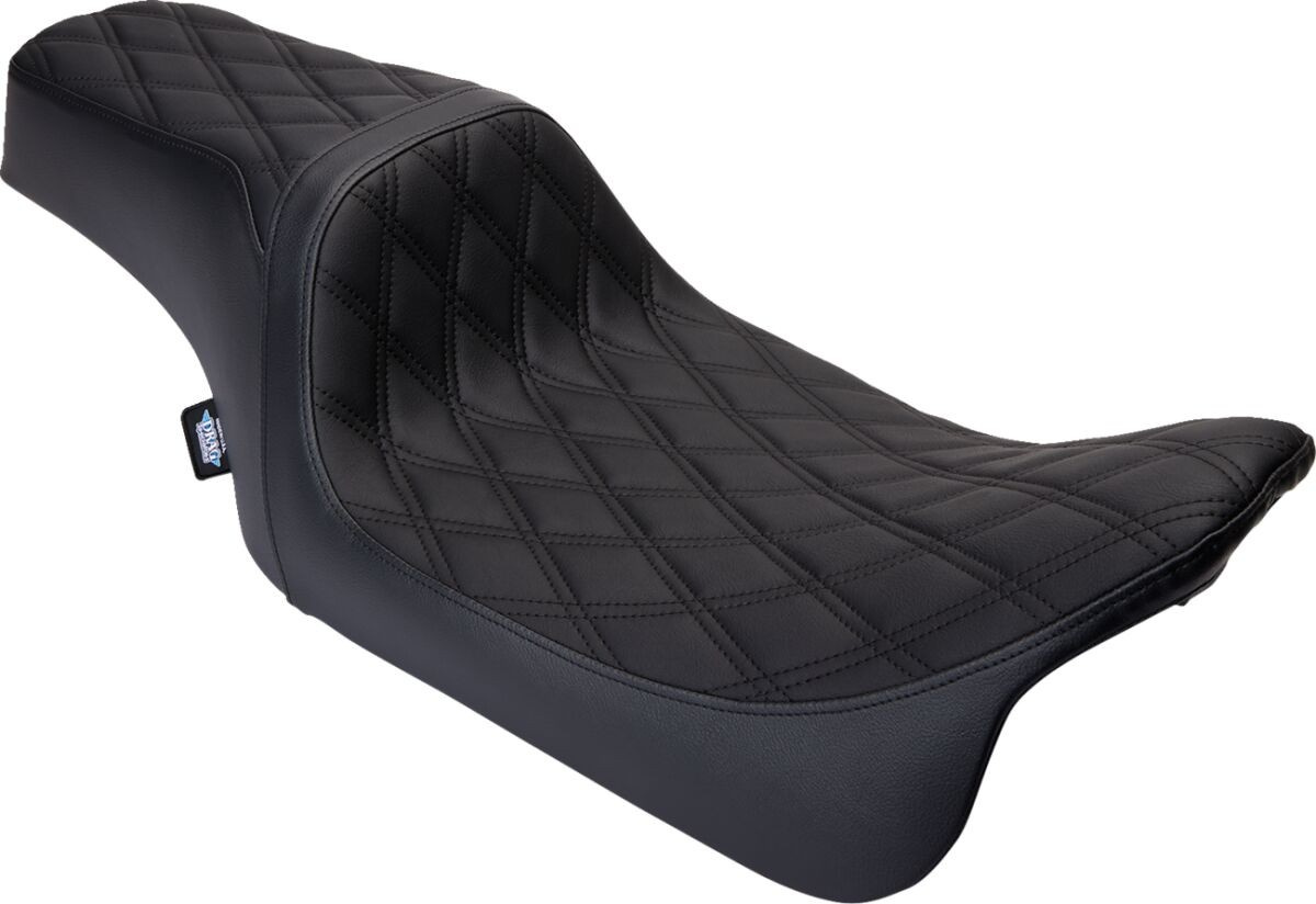 Drag Specialties Seats Seat Predator 1-Up Vinyl Double Diamond Black F