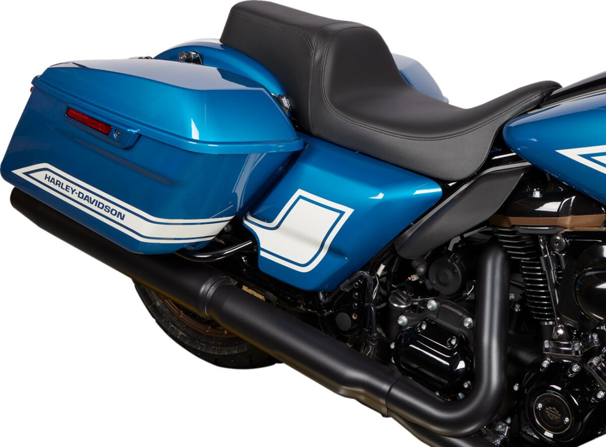 Drag Specialties Seats Seat Predator 1-Up Smooth Solar Leather W/Vinyl