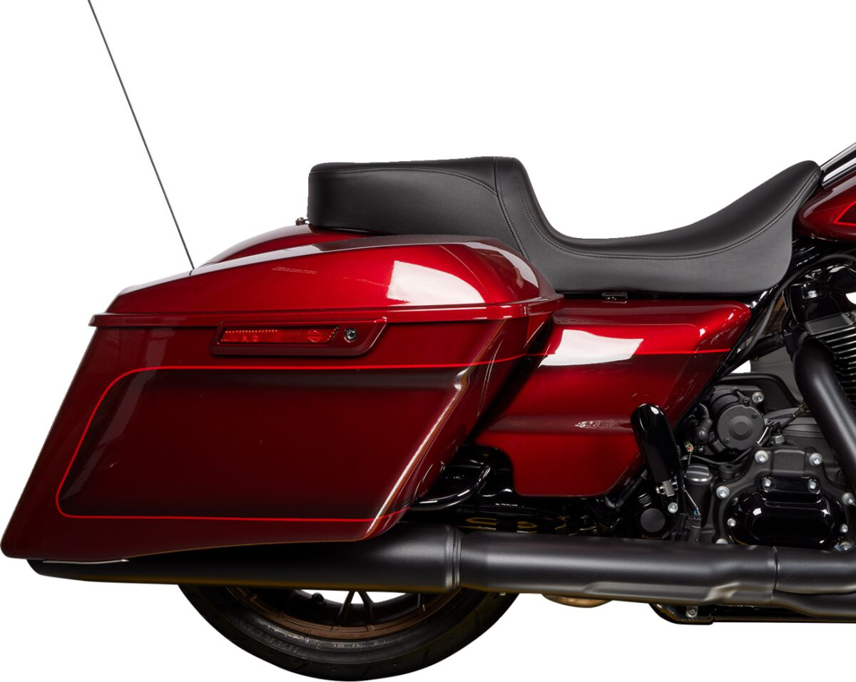 Drag Specialties Seats Predator 2Up Seat - Solar Leather - Black - Smo