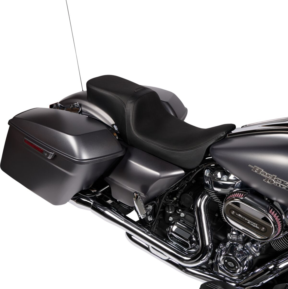 Drag Specialties Seats Seat Predator 2Up W/Backrest Option Smooth Viny