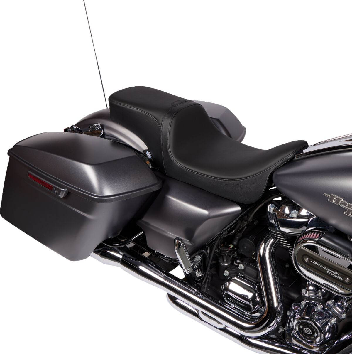 Drag Specialties Seats Seat Predator 2Up W/Backrest Option Solar Leath