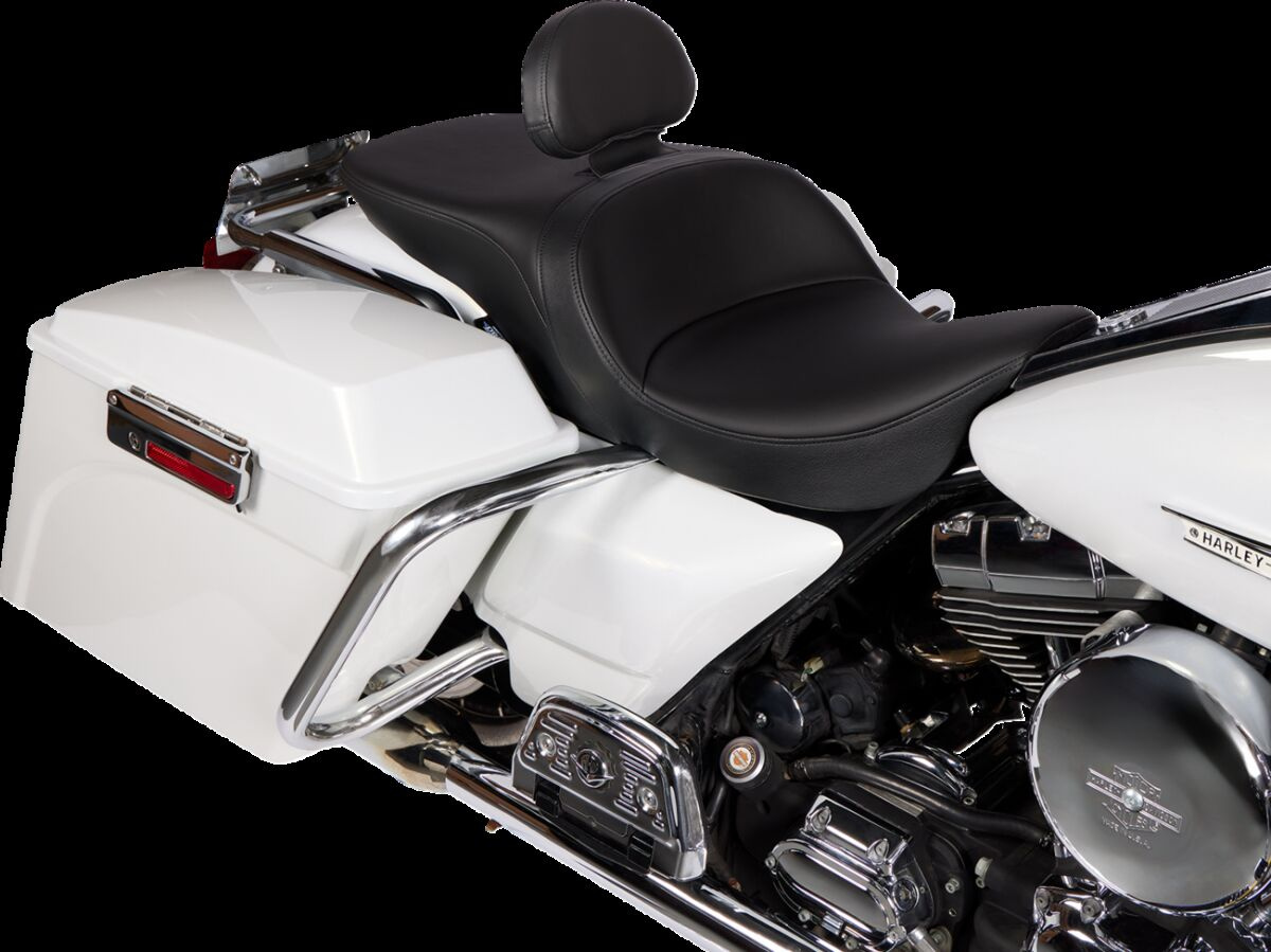 Drag Specialties Seats Seat Freedom Tour, Black Smooth Vinyl, Flht/R/X