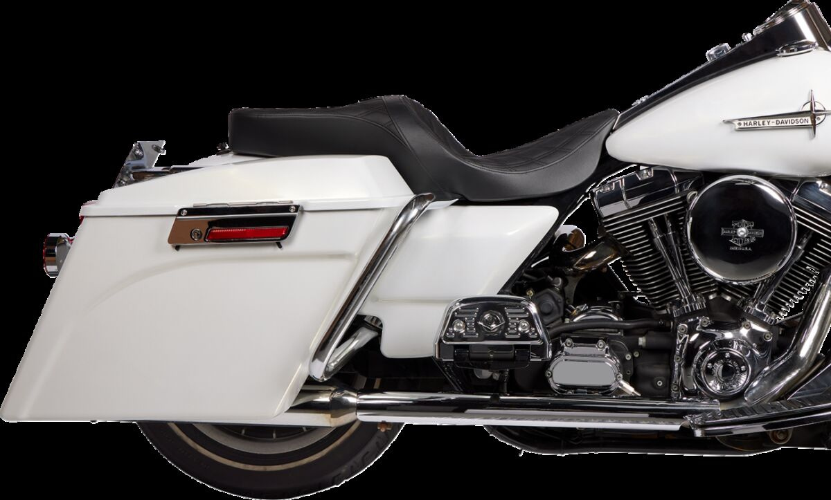 Drag Specialties Seats Seat Freedom Tour, Bk Dd W/Bk Stch Vinyl, Flht/