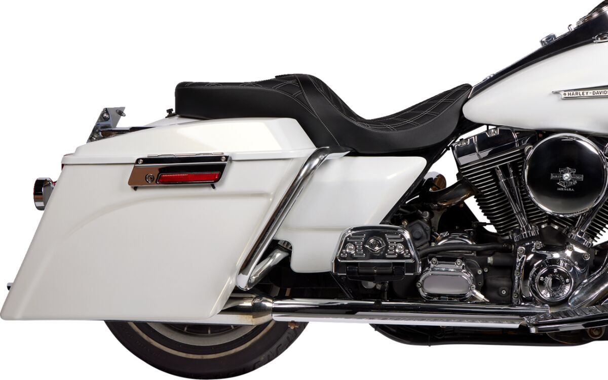 Drag Specialties Seats Seat Freedom Tour, Bk Dd W/Sv Stch Vinyl, Flht/