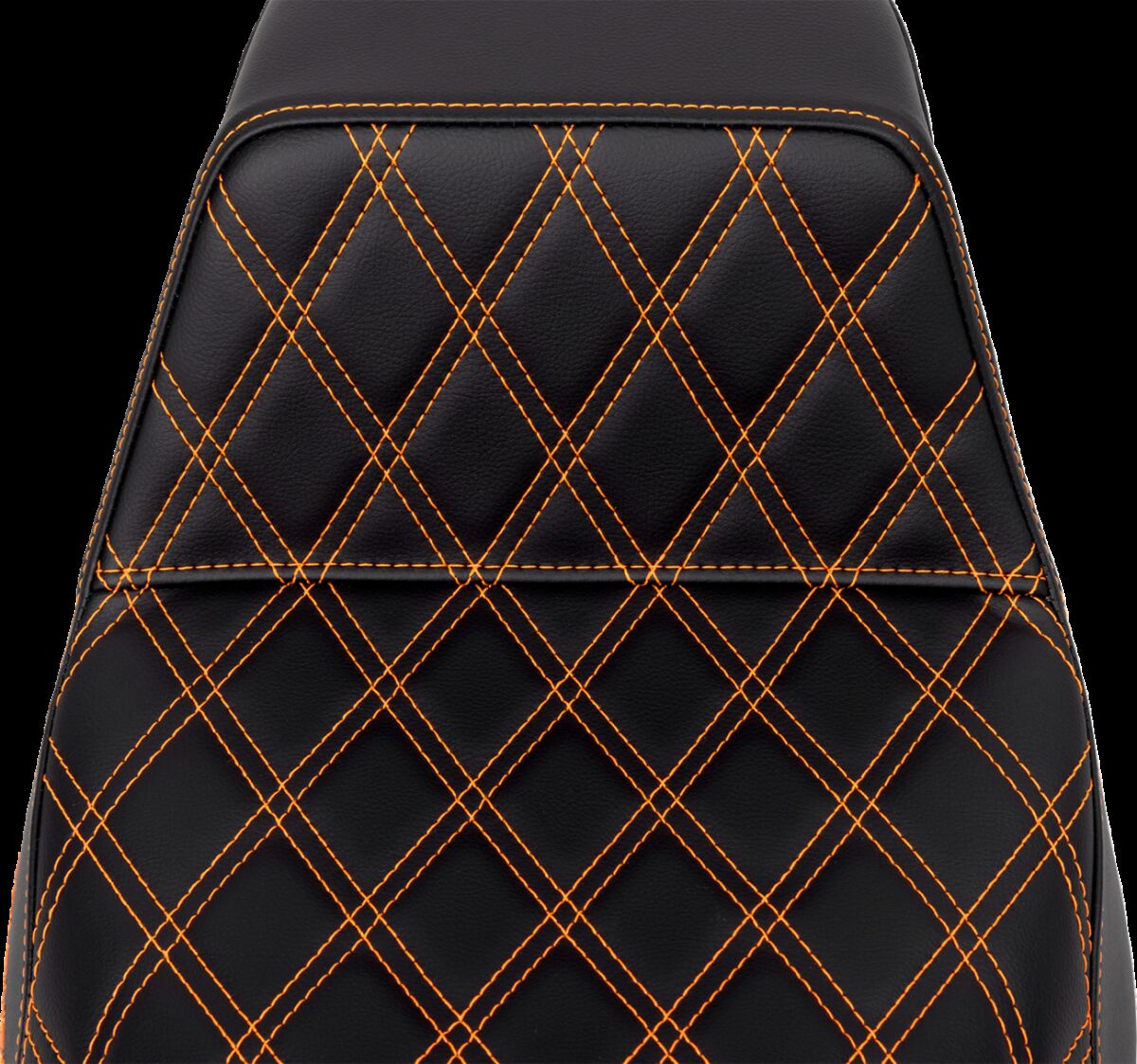 Saddlemen Step-Up Seat - Front Lattice Stitch - Orange Stitch Seat Ste