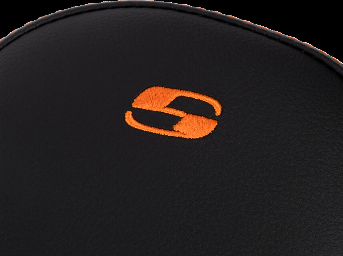 Saddlemen Step-Up Seat - Front Lattice Stitch - Orange Stitch Seat Ste
