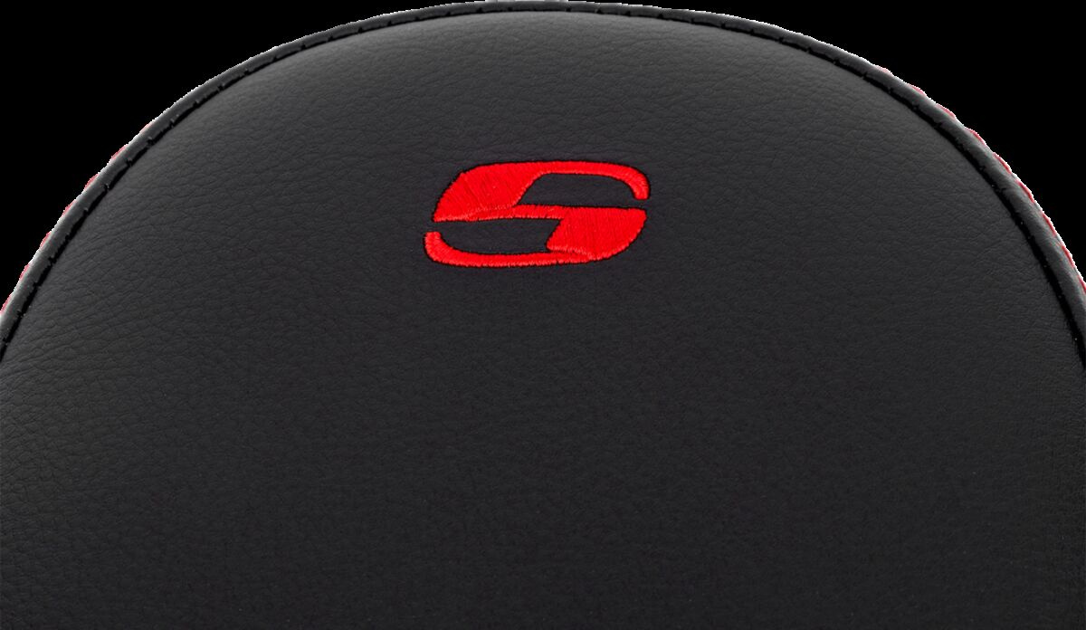 Saddlemen Step-Up Seat - Front Lattice Stitch - Red Stitch Seat Step U