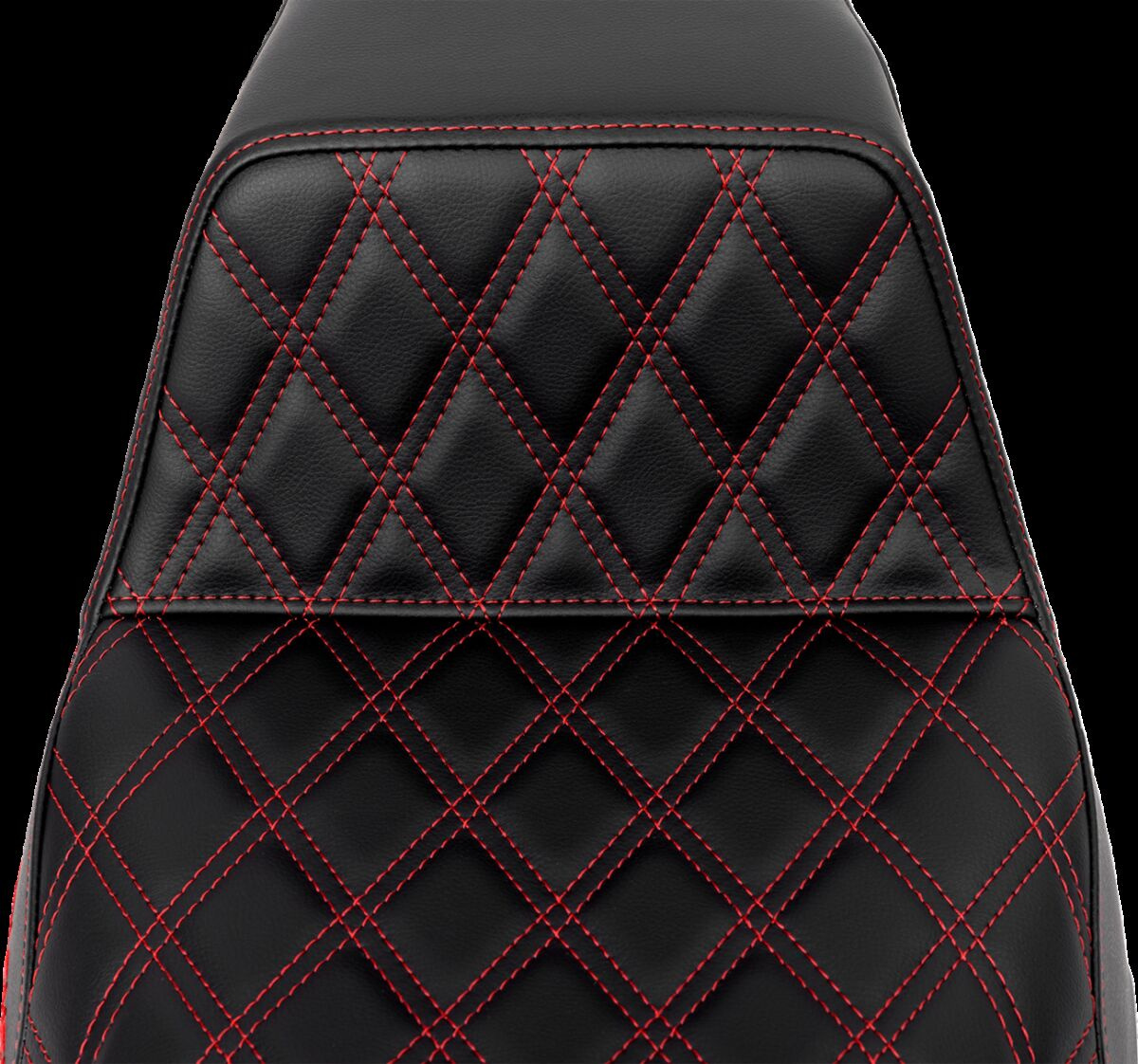 Saddlemen Step-Up Seat - Front Lattice Stitch - Red Stitch Seat Step U