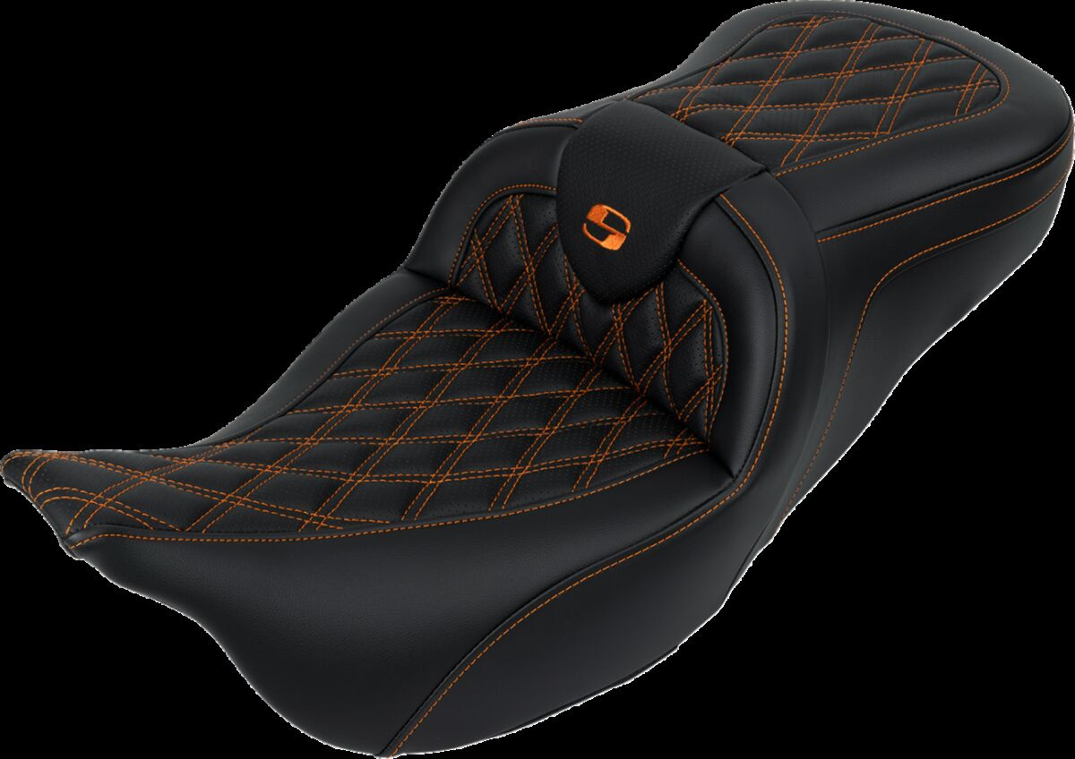 Saddlemen Seat Roadsofa Ls W/Br Orange Stitch Seat Roadsofa Ls W/Br Or