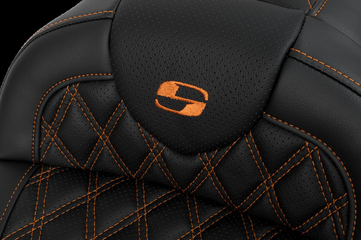 Saddlemen Seat Roadsofa Ls W/Br Orange Stitch Seat Roadsofa Ls W/Br Or