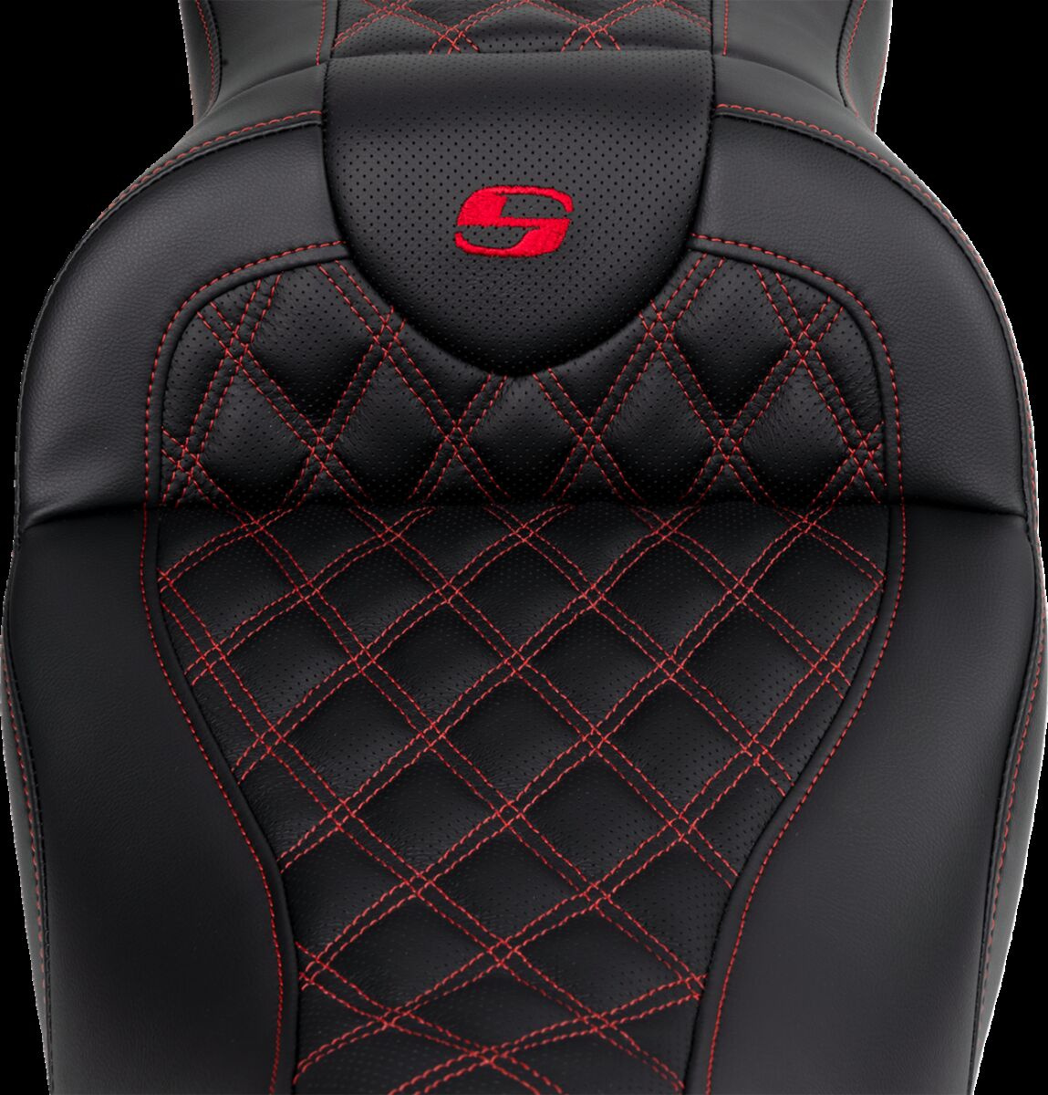 Saddlemen Seat Roadsofa Ls W/Br Red Stitch Seat Road Sofa - Flt 08-Up