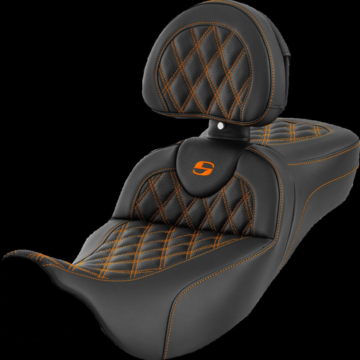 Saddlemen Seat Roadsofa Ls Ext Rch Orange Stitch Seat Roadsofa Ls Ext