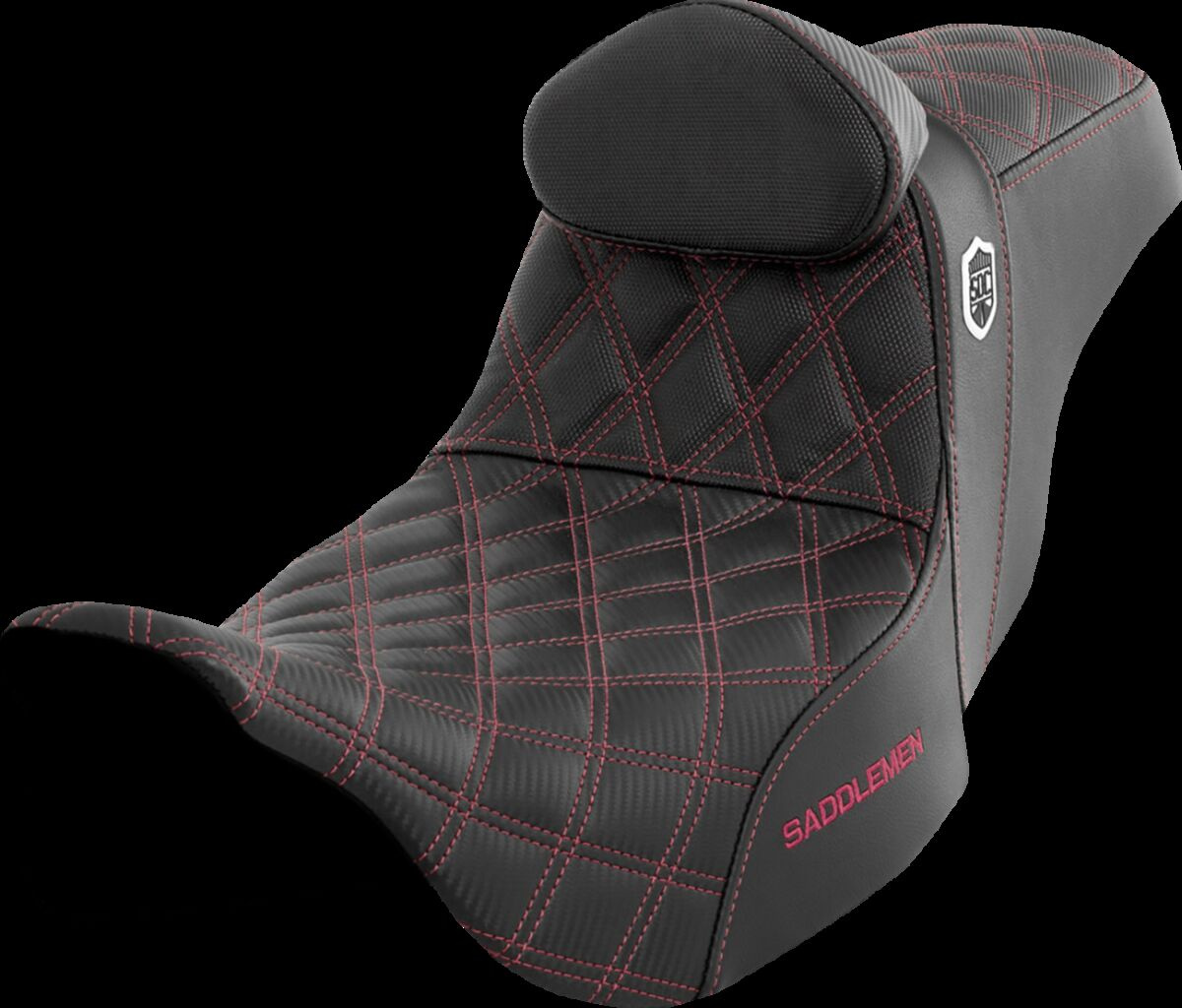 Saddlemen Pro Series Sdc Performance Seat - With Backrest - Wine Berry