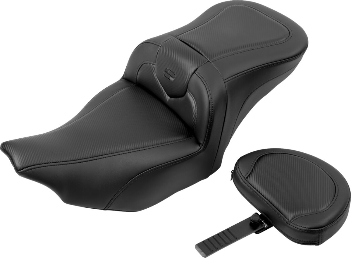 Saddlemen Roadsofa�?� Seat - With Backrest - Carbon Fiber Seat Roadsof
