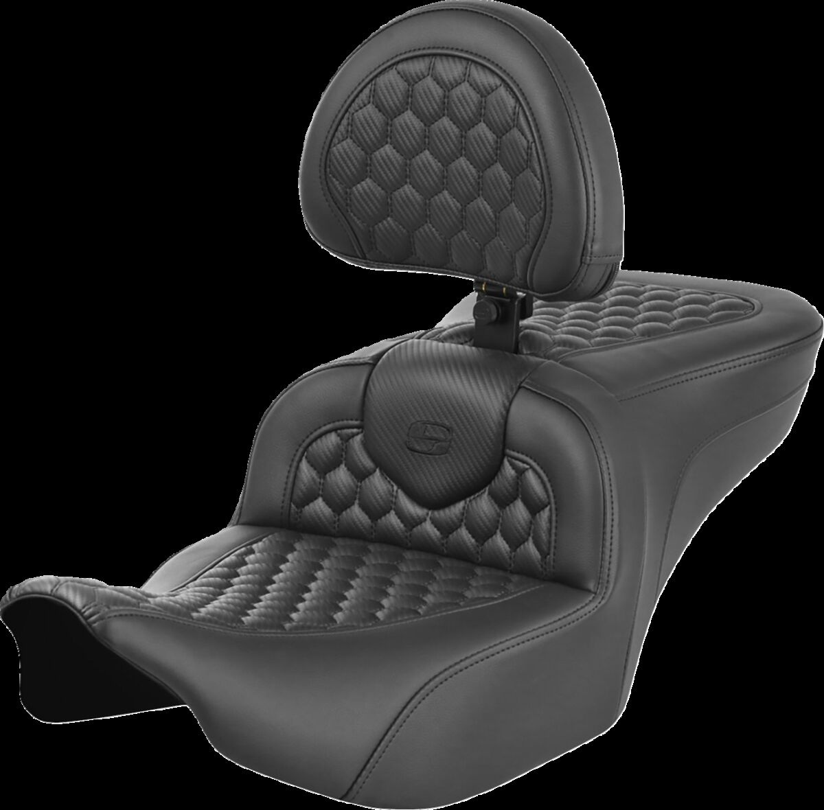 Saddlemen Roadsofa�?� Seat - With Backrest - Honeycomb Seat Roadsofa F