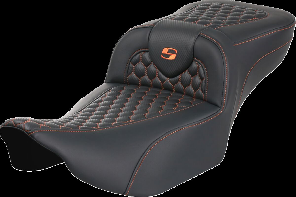 Saddlemen Roadsofa�?� Seat - Without Backrest - Orange Stitch - Extend