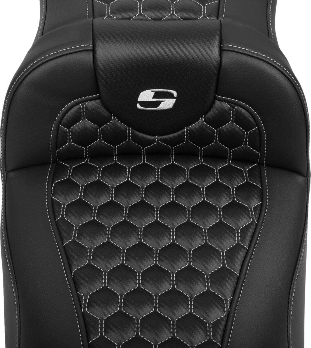 Saddlemen Roadsofa�?� Seat - With Backrest - Silver Stitch - Extended