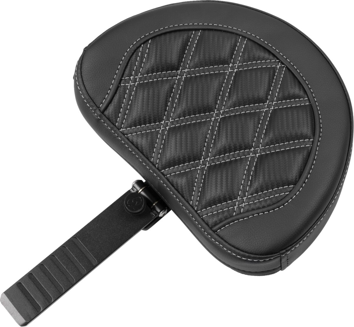 Saddlemen Roadsofa�?� Seat - With Backrest - Carbon Fiber - Silver Sti