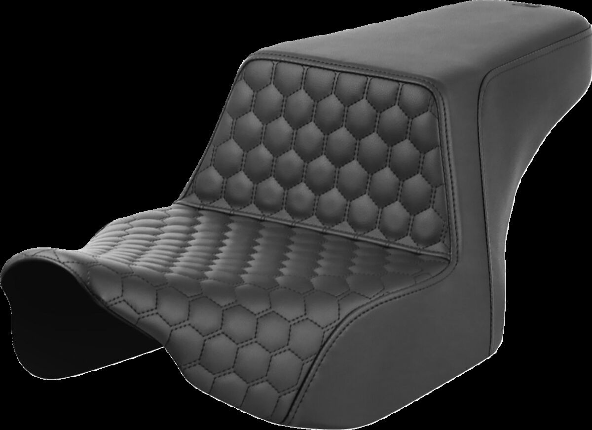 Saddlemen Step-Up Seat - Front Honeycomb - Black Stitching Seat Step U