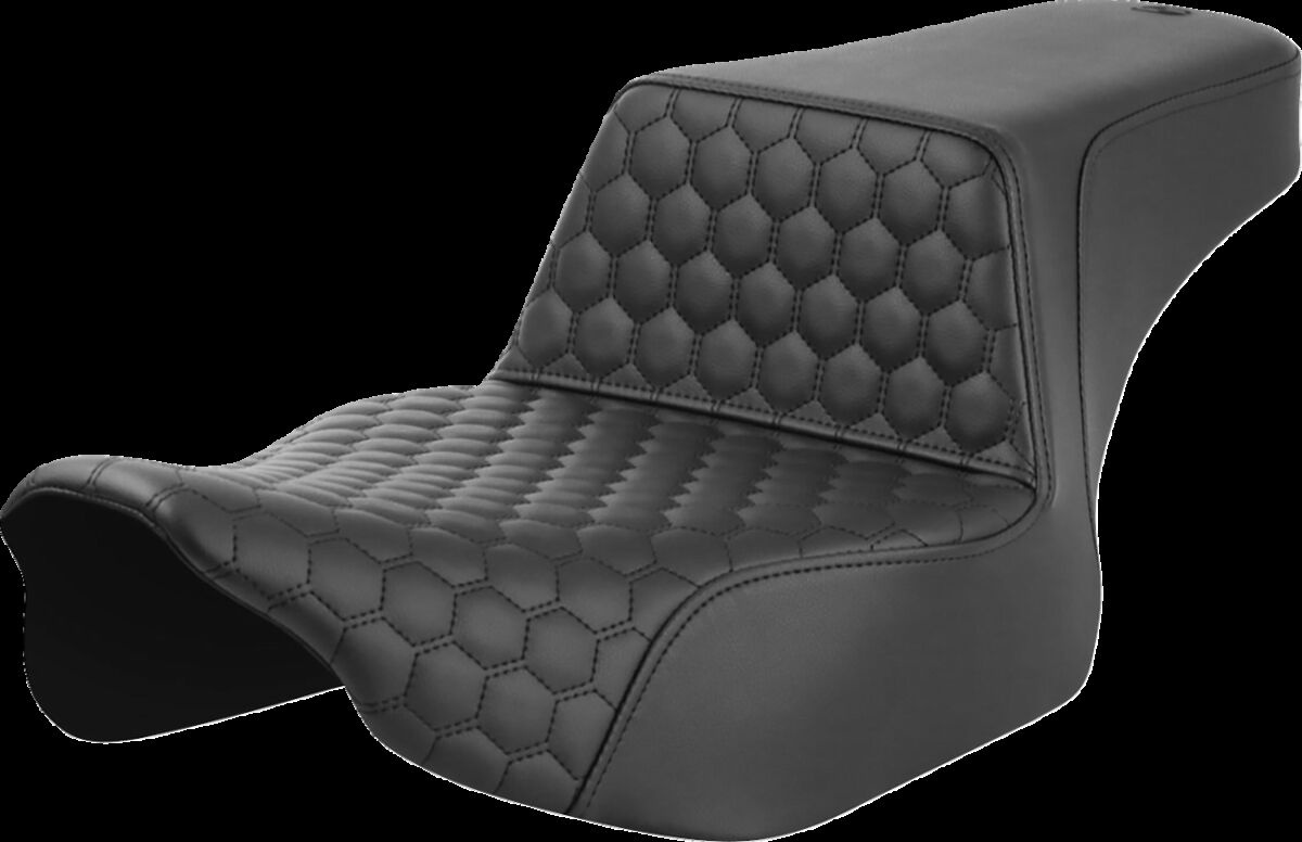 Saddlemen Step-Up Seat - Extendeded Reach - Front Honeycomb - Black St